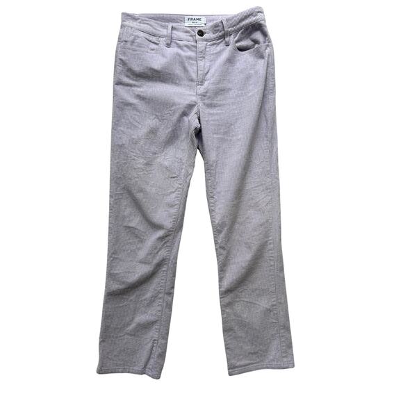 Frame Denim Lilac Corduroy Le High Straight Pants Size 27 - Picture 1 of 10